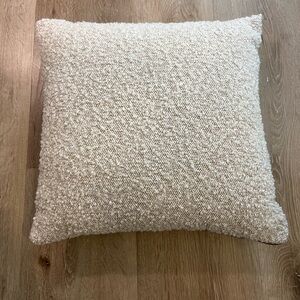 2 Cozy Cream Textured Throw Pillows - 2 pillows with insert pillows.